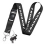 Ford New Bronco Full-Color Die-Cut Metal Key Chain with Printed Logo Black Lanyard Strap