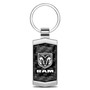 RAM Real Black Carbon Fiber Chrome Metal Case Key Chain