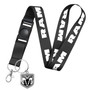 RAM Logo Full-Color Die-Cut Metal Key Chain with Printed Logo Black Lanyard Strap