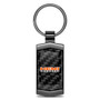 HEMI Powered Real Black Carbon Fiber Gunmetal Black Metal Case Key Chain