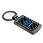 Mopar Real Black Carbon Fiber Gunmetal Black Metal Case Key Chain