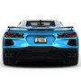 Chevrolet Corvette C8 Z06 3D in Dark Gray on Real Carbon Fiber ABS Plastic License Plate Frame