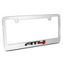 GMC AT4 in 3D Mirror Chrome Metal License Plate Frame
