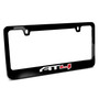 GMC AT4 UV LED Printed on Black Metal License Plate Frame