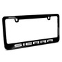 GMC Sierra UV LED Printed on Black Metal License Plate Frame