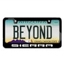 GMC Sierra UV LED Printed on Black Metal License Plate Frame