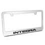 Acura Integra Logo in 3D on Mirror Chrome Metal License Plate Frame