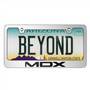 Acura MDX Logo in 3D on Mirror Chrome Metal License Plate Frame