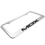 Acura MDX Logo in 3D on Mirror Chrome Metal License Plate Frame