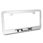 Acura TLX Logo in 3D on Mirror Chrome Metal License Plate Frame