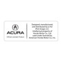 Acura Logo in 3D Gray Letters on Black Real 3K Carbon Fiber Finish ABS Plastic License Plate Frame