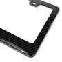 Acura Logo Integra in 3D Gray Letters on Black Real 3K Carbon Fiber Finish ABS Plastic License Plate Frame