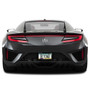 Acura NSX Logo in 3D Gray Letters on Black Real 3K Carbon Fiber Finish ABS Plastic License Plate Frame