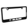 RAM 2019 up Logo Black Real 3K Carbon Fiber Glossy Finish License Plate Frame