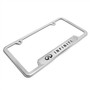 Infiniti in 3D Silver Insert Chrome Finish 50 States Stainless Steel License Plate Frame