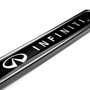 Infiniti in 3D Embossed Black Insert Gunmetal Finish 50 States Stainless Steel License Plate Frame
