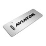 Lincoln Aviator 3D Logo 12" x 4.25" European Look Chrome Half-Size Stainless Steel License Plate