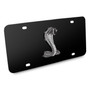 Ford Mustang Cobra3D Logo Black Stainless Steel License Plate