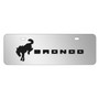 Ford Bronco 3D Logo 12" x 4.25" European Look Chrome Half-Size Stainless Steel License Plate