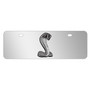Ford Mustang Cobra 3D Logo 12" x 4.25" European Look Chrome Half-Size Stainless Steel License Plate