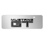 Ford Mustang GT 3D Logo 12" x 4.25" European Look Chrome Half-Size Stainless Steel License Plate