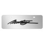Ford Mustang Script 3D Logo 12" x 4.25" European Look Chrome Half-Size Stainless Steel License Plate
