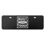 Ford Built Ford Tough 3D Logo 12" x 4.25" European Look Black Half-Size Stainless Steel License Plate