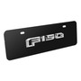 Ford F-150 2015 up 3D Logo 12" x 4.25" European Look Black Half-Size Stainless Steel License Plate