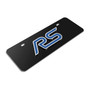 Ford Focus RS 3D Logo 12" x 4.25" European Look Black Half-Size Stainless Steel License Plate
