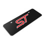 Ford Focus ST 3D Logo 12" x 4.25" European Look Black Half-Size Stainless Steel License Plate