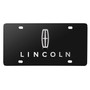 Lincoln 3D Dual Logo Black Stainless Steel License Plate -