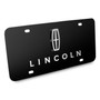Lincoln 3D Dual Logo Black Stainless Steel License Plate -