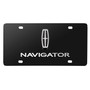Lincoln Navigator 3D Dual Logo Black Stainless Steel License Plate