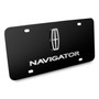 Lincoln Navigator 3D Dual Logo Black Stainless Steel License Plate