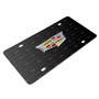 Cadillac Crest 3D Logo on Logo Pattern Black Aluminum License Plate