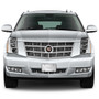 Cadillac Script 3D Nameplate on Logo Pattern Brushed Aluminum License Plate