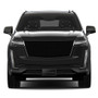 Cadillac Escalade 3D Gunmetal Gray Name Logo on Black Stainless Steel License Plate