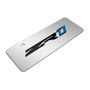 Chevrolet Corvette C7 ZR1 3D Logo 12" x 4.25" European Look Chrome Half-Size Stainless Steel License Plate