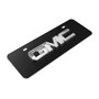 GMC 3D Chrome Metal Logo 12" x 4.25" European Look Black Half-Size Stainless Steel License Plate