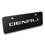 GMC Denali in 3D Nameplate 12" x 4.25" European Look Black Half-Size Stainless Steel License Plate