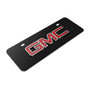 GMC 3D Inlay Red Logo 12" x 4.25" European Look Black Half-Size Stainless Steel License Plate