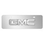 GMC 3D Chrome Metal Logo 12" x 4.25" European Look Chrome Half-Size Stainless Steel License Plate
