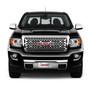 GMC 3D Inlay Red Logo 12" x 4.25" European Look Chrome Half-Size Stainless Steel License Plate