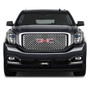 GMC Chrome Metal 3D Logo on Logo Pattern Black Aluminum License Plate