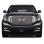 GMC Red Inlay 3D Logo on Logo Pattern Black Aluminum License Plate