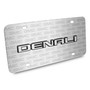 GMC Denali 3D Nameplate on Logo Pattern Brushed Aluminum License Plate