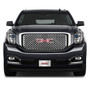 GMC Red Inlay 3D Logo on Logo Pattern Brushed Aluminum License Plate