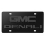 GMC Denali 3D Dark Gray Dual Logo Black Stainless Steel License Plate