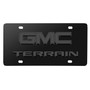 GMC Terrain 3D Dark Gray Dual Logo Black Stainless Steel License Plate