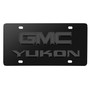 GMC Yukon 3D Dark Gray Dual Logo Black Stainless Steel License Plate